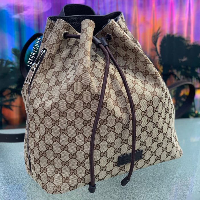 Gucci GG Canvas Large Drawstring Backpack — LSC INC