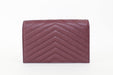 SAINT LAURENT MONOGRAM LEATHER CHAIN WALLET