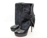 CHRISTIAN LOUBOUTIN BLACK ARMONY 140MM BOOTS SIZE 39.5 