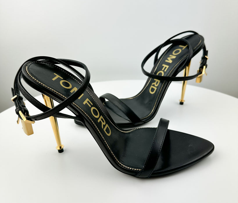 Tom Ford Padlock Sandals Black