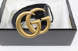 GUCCI LEATHER BELT WITH DOUBLE G BUCKLE - LuxurySnob