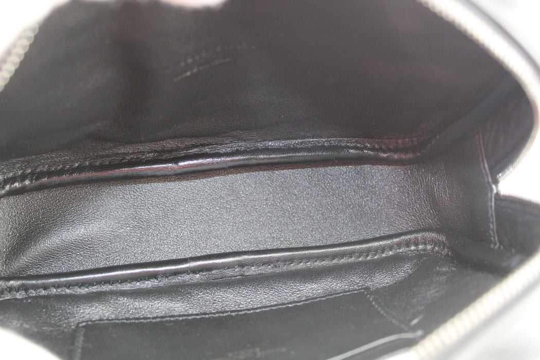 Saint Laurent Mini Lou Croc Embellished Suede Camera bag