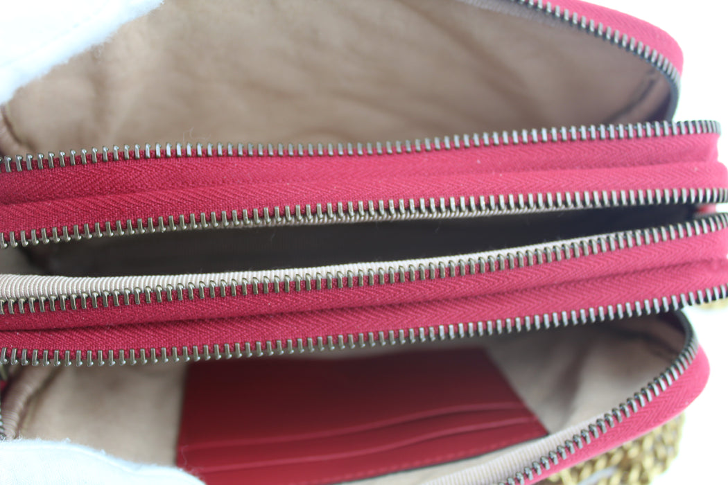 GUCCI GG MATELASSE CROSSBODY BAG RED