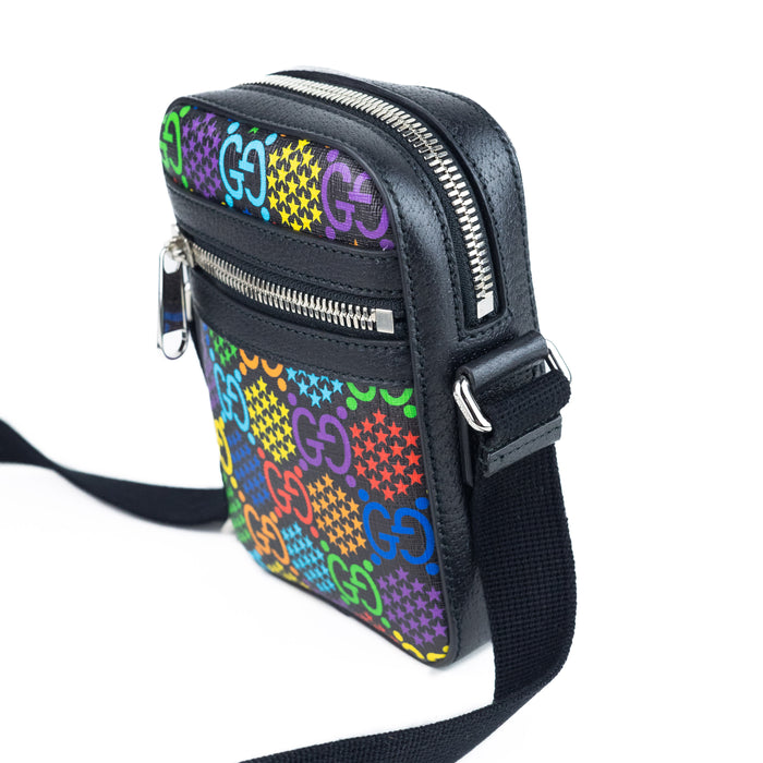 Gucci  Supreme Monogram Psychedelic Messenger Bag Black