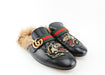 Gucci Tiger Patch Princetown Fur-lined Loafers