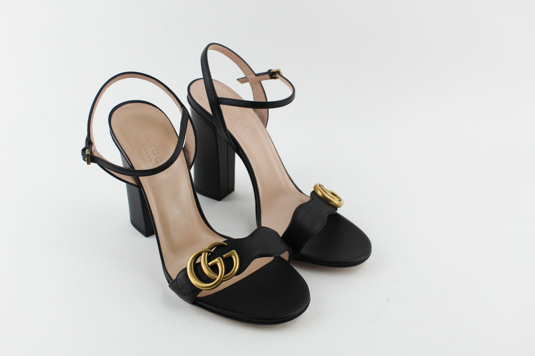 GUCCI GG MARMONT LEATHER SANDALS
