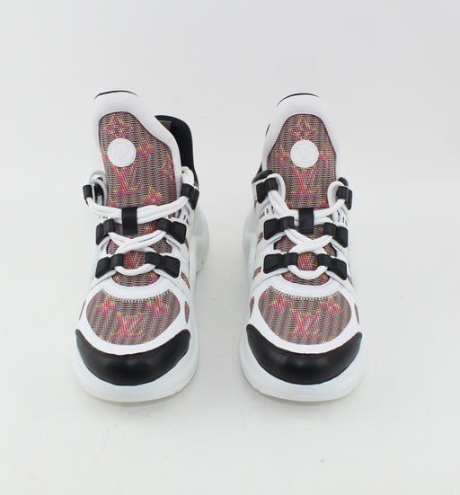 LOUIS VUITTON MONOGRAM POP PRINT ARCHLIGHT SNEAKERS SIZE 38 - LuxurySnob