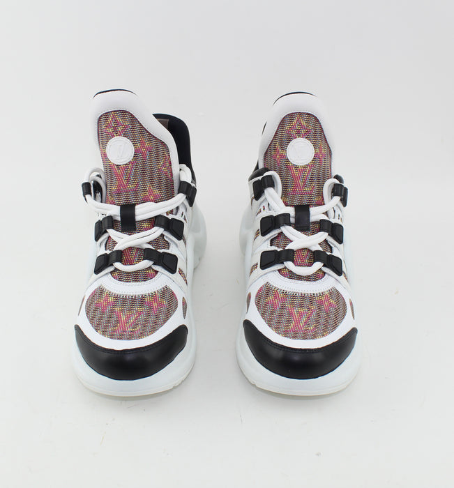 LOUIS VUITTON MONOGRAM POP PRINT ARCHLIGHT SNEAKERS SIZE 38 - LuxurySnob