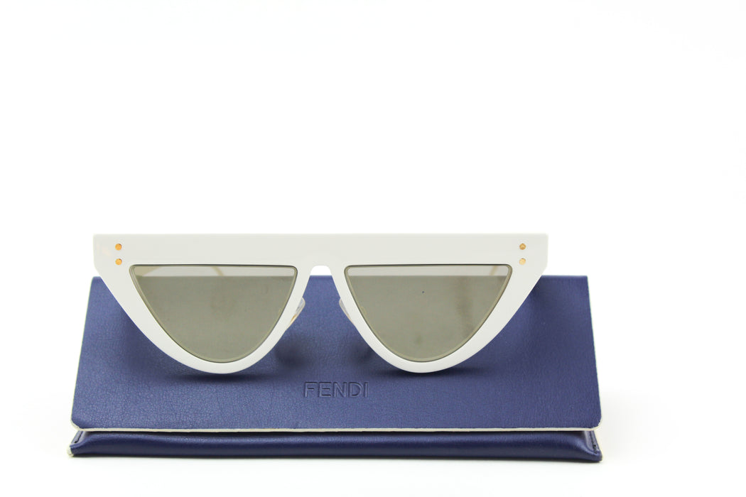 Fendi white cat eye sunglasses