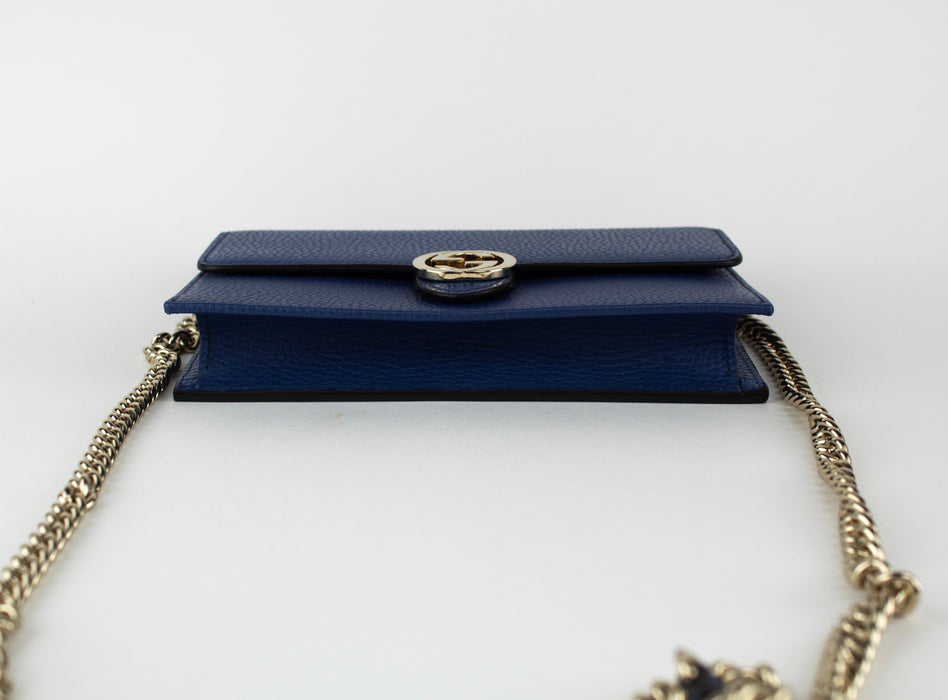 GUCCI ICON CHAIN BAG BLUE