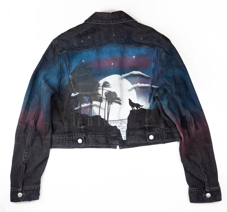 Amiri Airbrushed Trucker Denim Jacket