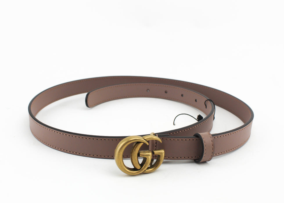Gucci GG leather belt nude