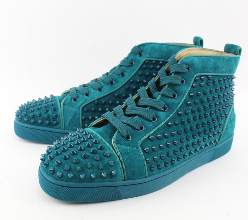 CHRISTIAN LOUBOUTIN  LOUIS SPIKES HIGH TOP SNEAKER SIZE 45 - LuxurySnob