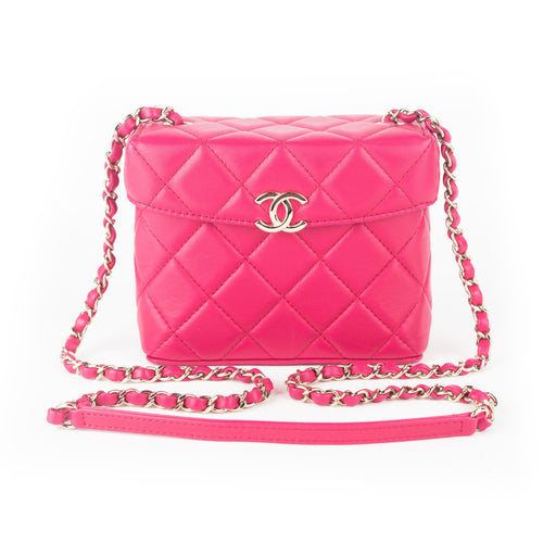 Chanel Quilted Lambskin Bag fuschia