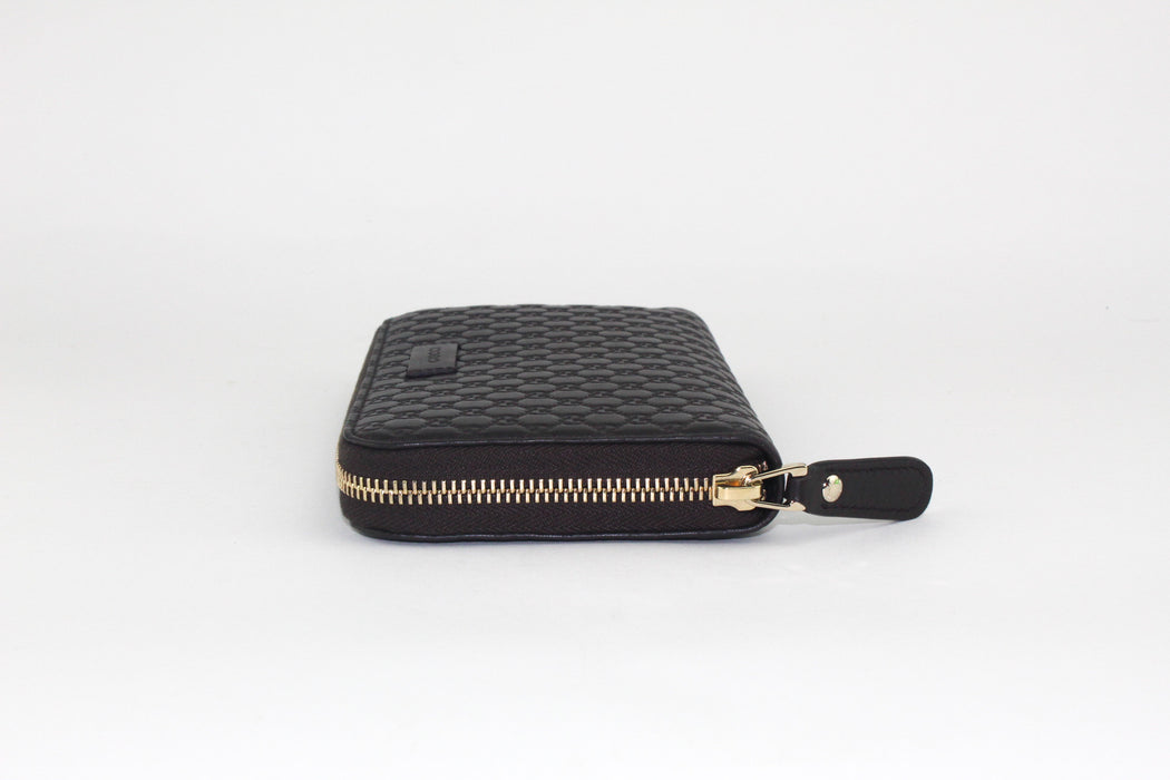 GUCCI MICRO GUCCISSIMA ZIP AROUND WALLET BROWN