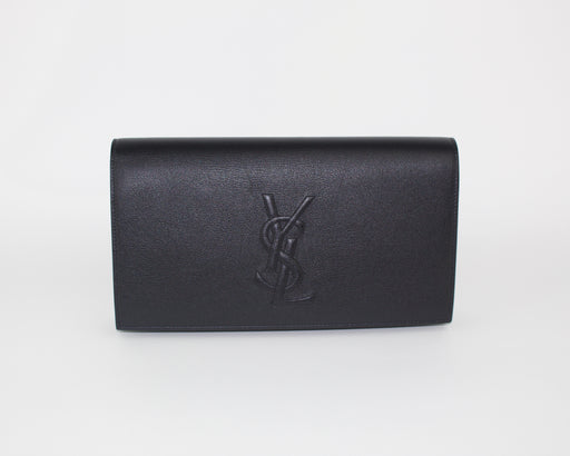 SAINT LAURENT CALFSKIN LARGE BELLE DE JOUR CLUTCH