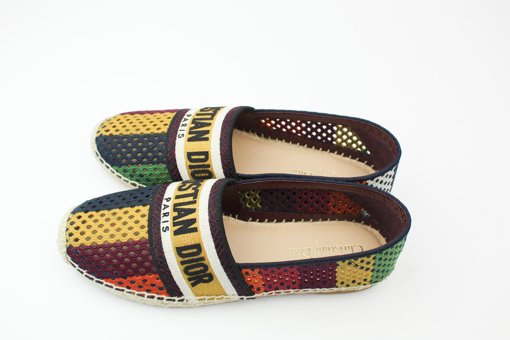 Dior Granville Stripe Mesh Espadrilles