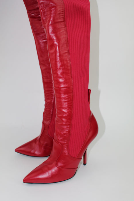 FENDI ROCKOKO OVER THE KNEE BOOTS - LuxurySnob