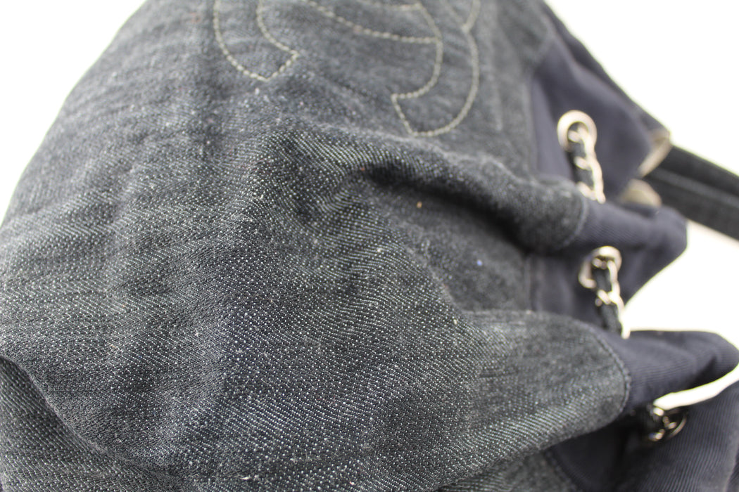 Chanel Quilted Denim large Cabas Bag