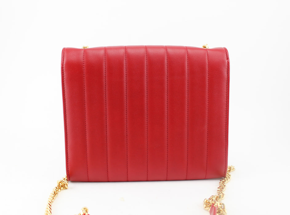 Saint Laurent Vicky Chain Wallet in quilted leather