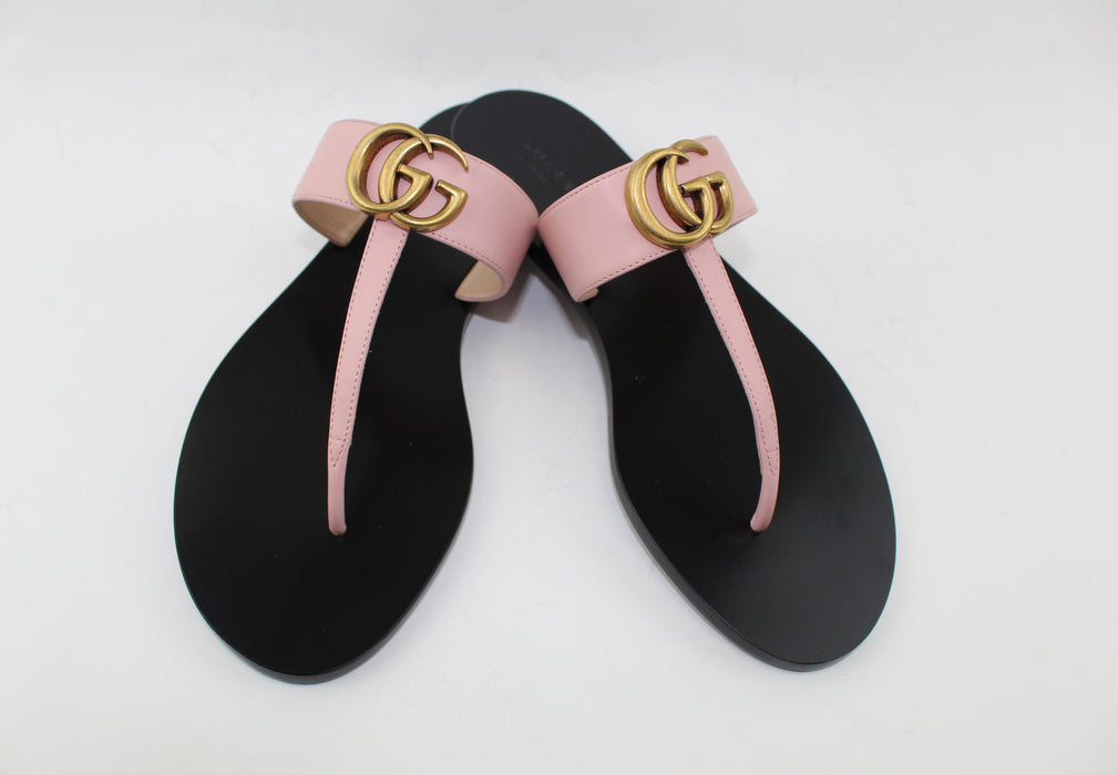 GUCCI LEATHER THONG SANDAL SIZE 39 