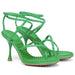 Bottega Veneta Green Lagoon Bubble-Insole Leather Sandals