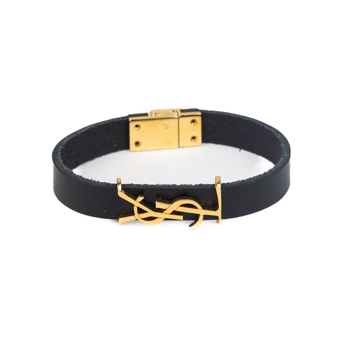 Saint Laurent Opyum Leather Bracelet