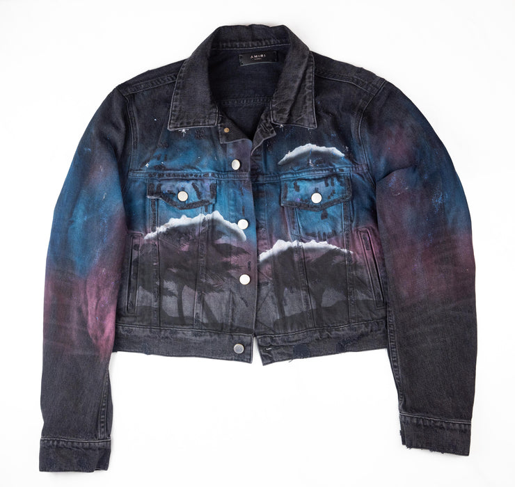 Amiri Airbrushed Trucker Denim Jacket