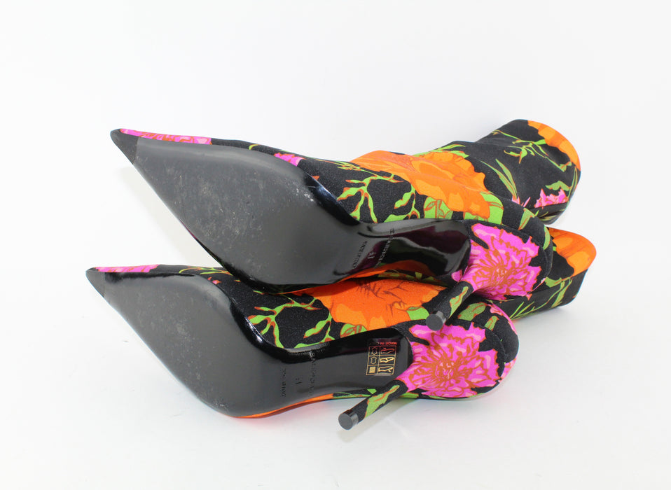 Balenciaga Knife Floral booties
