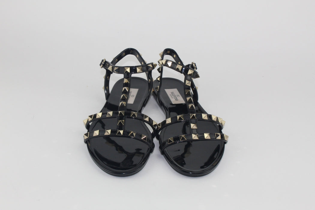 VALENTINO ROCKSTUD T-STRAP SANDALS