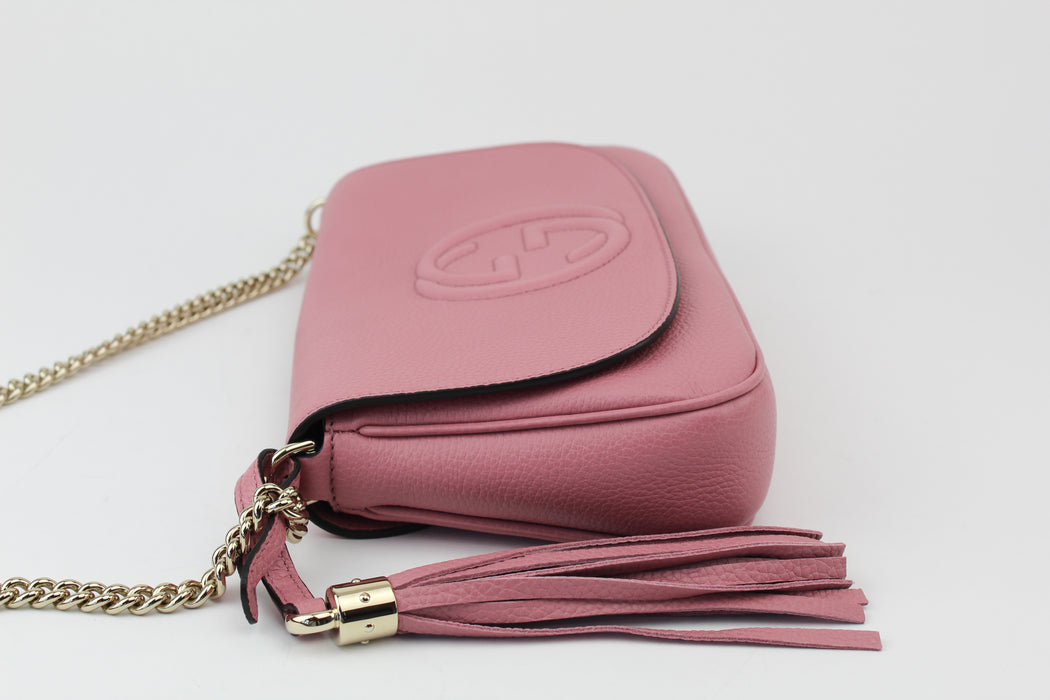 Gucci Soho Chain medium crossbody bag Pink