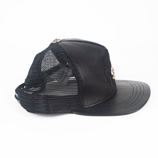 Chrome Hearts Baseball Cap in Black Leather