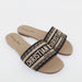 CHRISTIAN DIOR DWAY SLIDES BEIGE AND BLACK