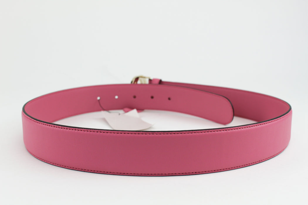 Gucci GG Pink Leather Belt