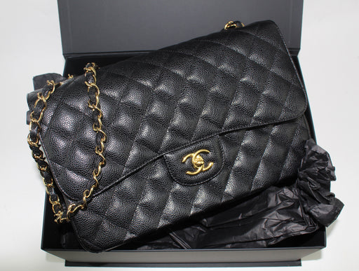 CHANEL CAVIAR DOUBLE FLAP MEDIUM BAG - LuxurySnob