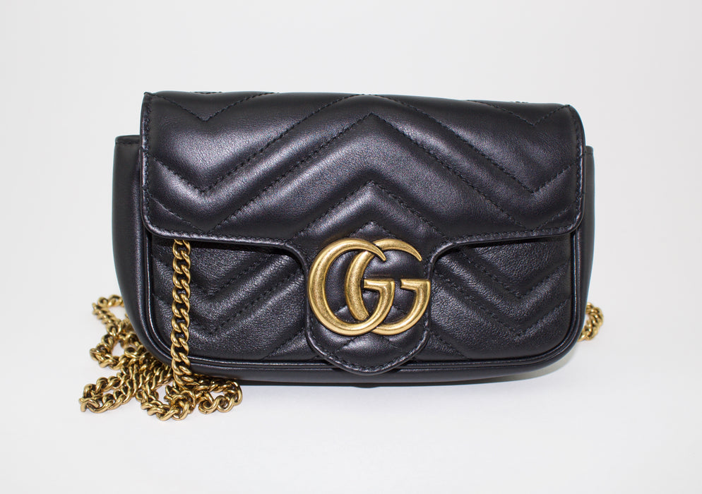 GUCCI GG MARMONT LEATHER SUPER MINI BAG
