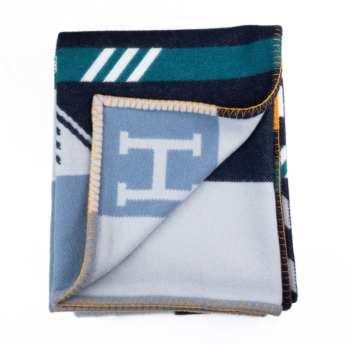 Hermes Throw Blanket blue