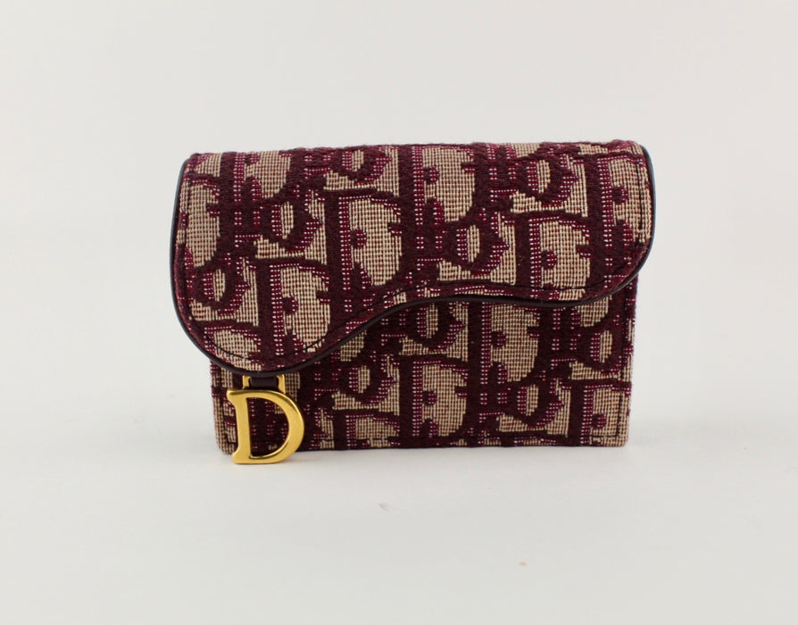 DIOR OBLIQUE SADDLE  FLAP CARD HOLDER