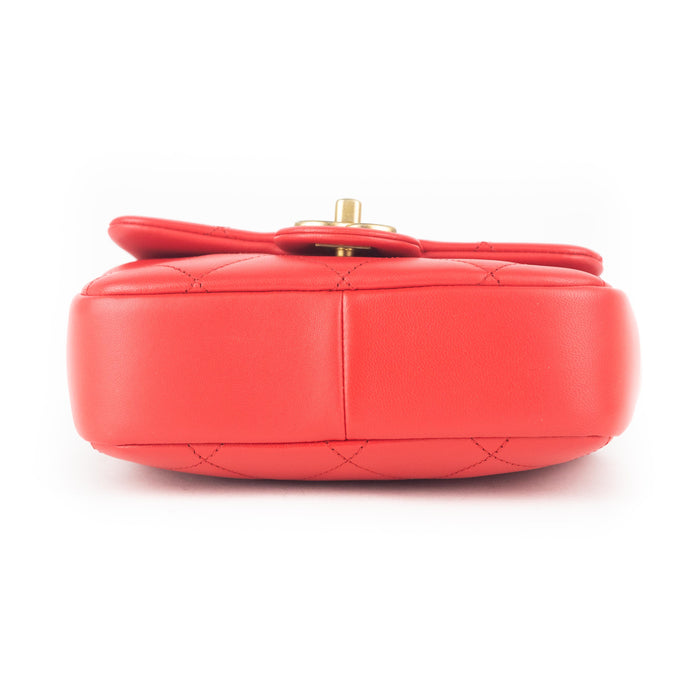 Chanel Top Handle Flap Bag Red