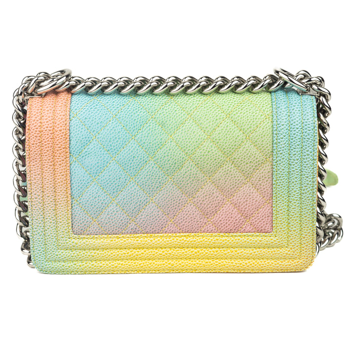 Chanel Caviar Quilted Rainbow Small Cuba Boy bag