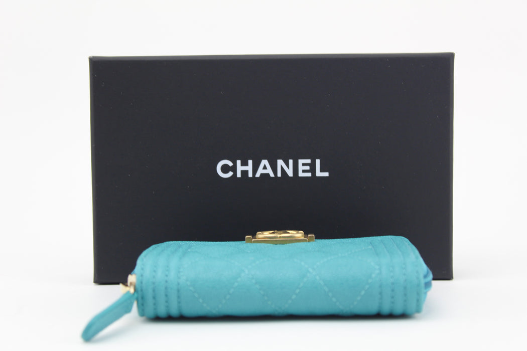 Chanel O-Coin Wallet Turqouise