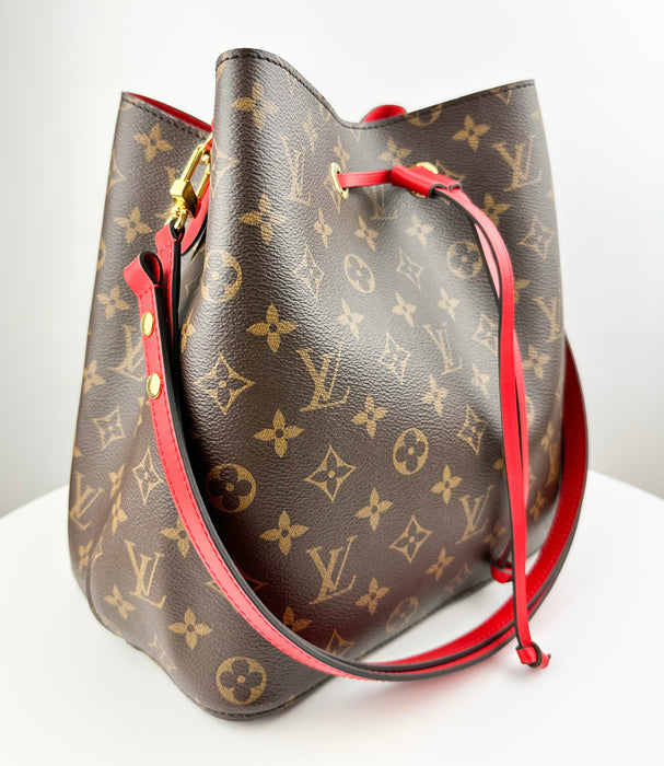 Louis Vuitton Neonoe MM Monogram in red.