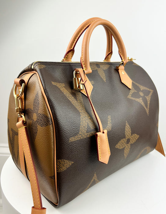 Louis Vuitton Speedy 30 Monogram Giant Reverse Bandouliere (Hard to find)