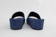 CHRISTIAN DIOR DWAY SLIDES IN OBLIQUE EMBROIDERED DENIM