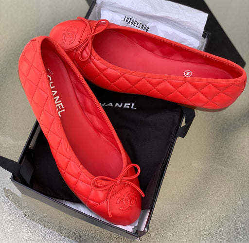 CHANEL BALLERINA FLATS SIZE 39.5 - LuxurySnob