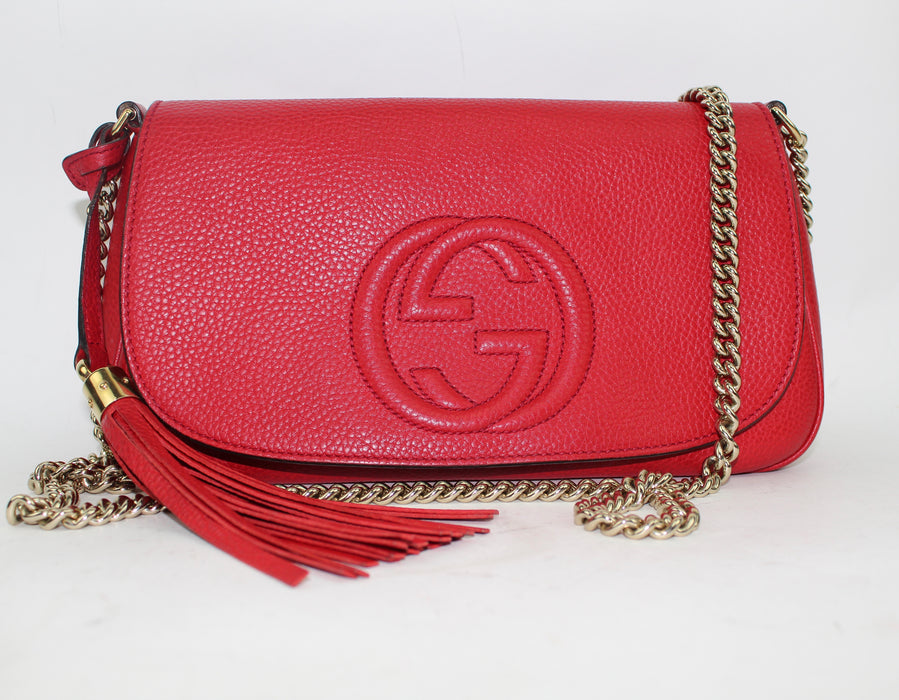 GUCCI SOHO MEDIUM CHAIN CROSSBODY BAG - LuxurySnob