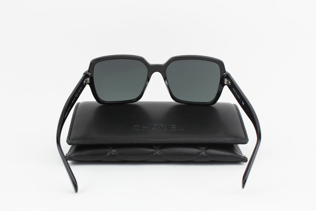 Chanel Square Sunglasses with White Lettering