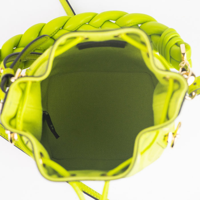 Fendi Mon Tresor Mini Bucket Bag In Acid Green