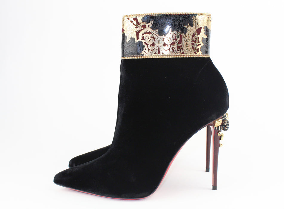 Christian Louboutin Edo Empire Velvet Booties size 40