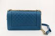 CHANEL LAMBSKIN MEDIUM BOY BAG BLUE